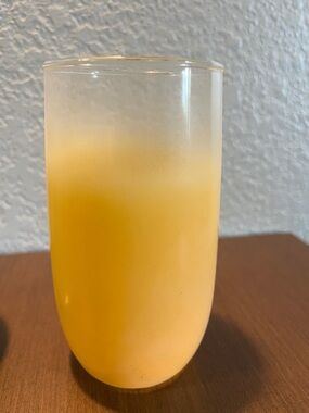 Vintage Blendo Yellow Orange Glass Tumbler 60s 70s